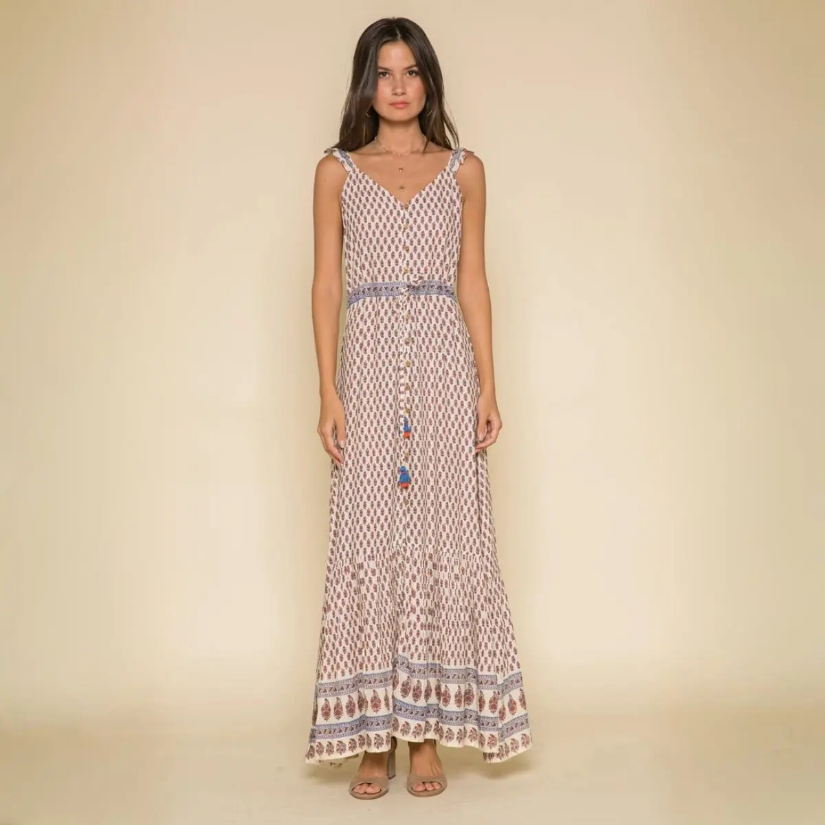Avah Ruffle Strap Maxi 1