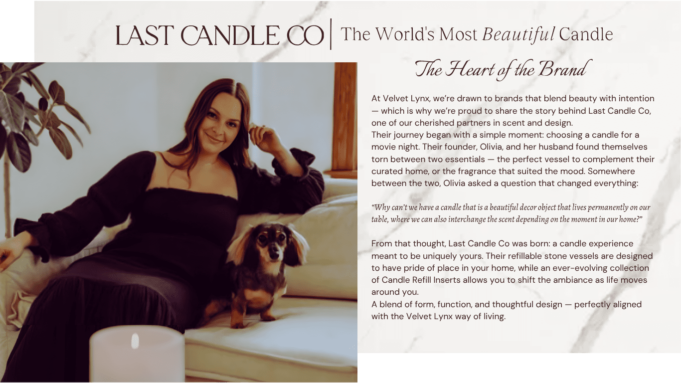 The Heart of the Brand - Last Candle Co Main Page Left