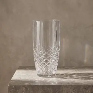 The Laurent cut crystal vase with tall linear silhouette