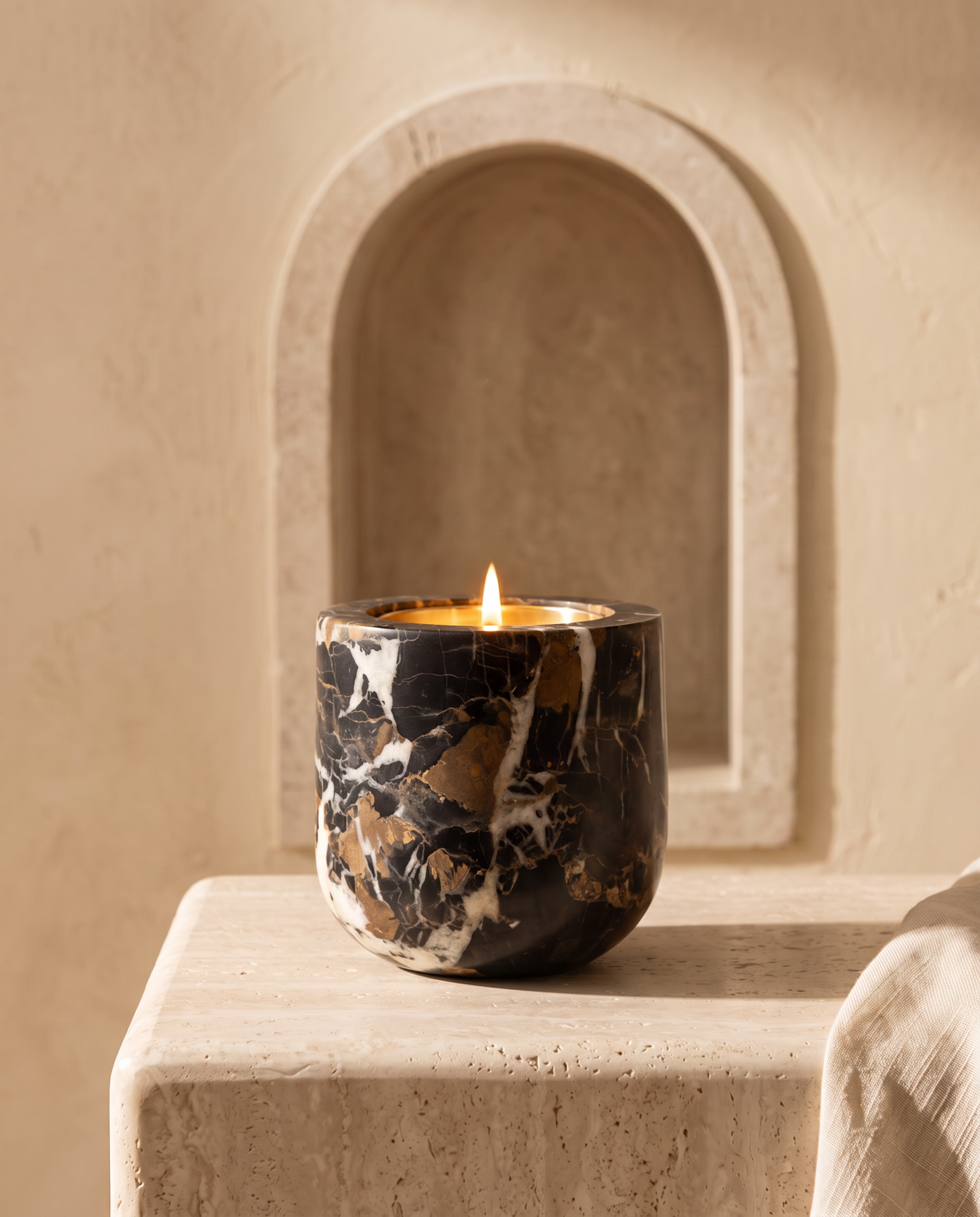 Portoro Marble Refillable Vessel