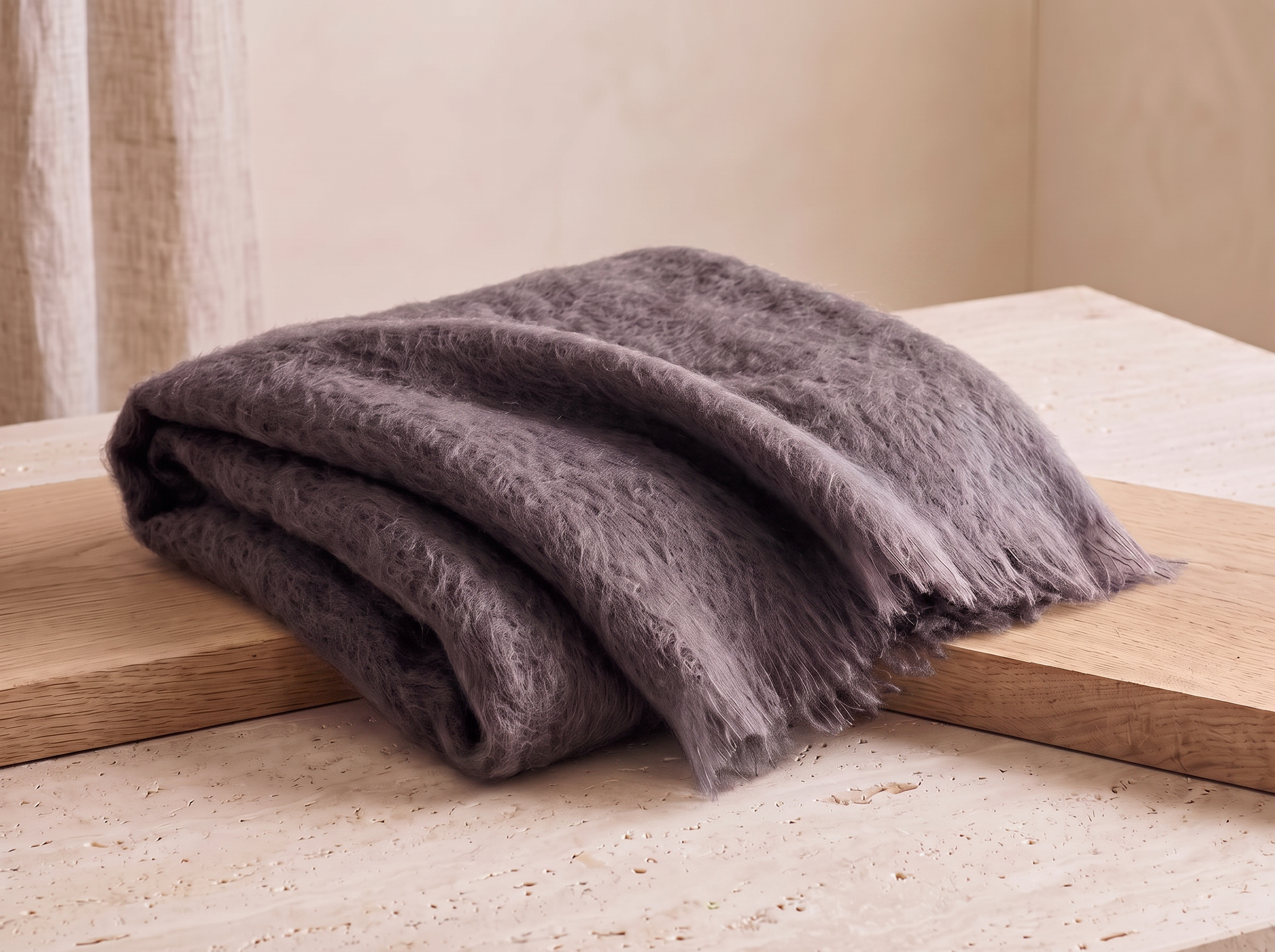 The Evander Mohair Throw