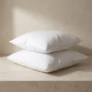 Plush down and feather pillow inserts with soft natural loft