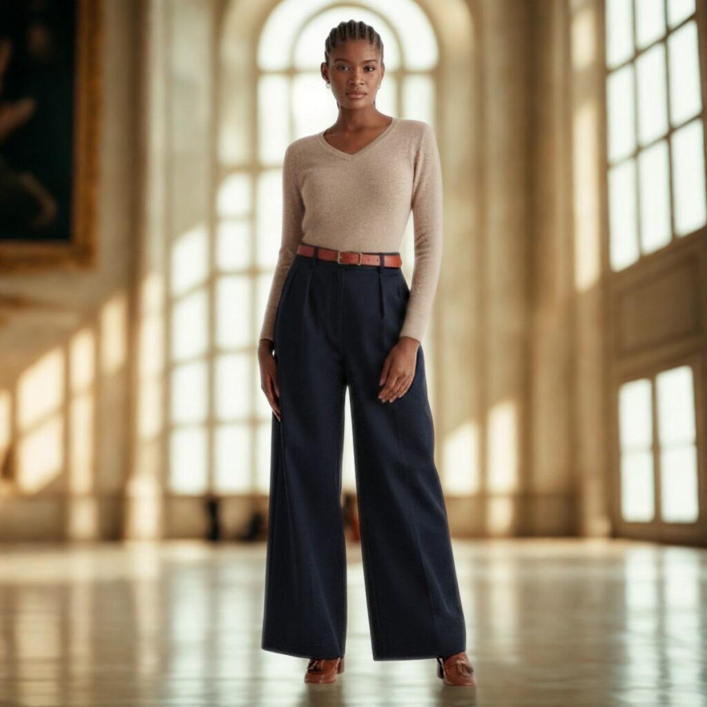 The Amara V-Neck - Oatmeal 0